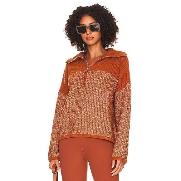 nwt VARLEY sz XS Willard Knit Pullover in Caramel Cafe - Picture 1 of 6
